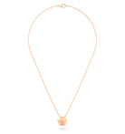 Collier Patte de Chat petit modèle en or rose 18 carats et pierres précieuses au choix