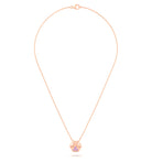 Collier Patte de Chat petit modèle en or rose 18 carats et pierres précieuses au choix