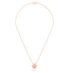 Collier Patte de Chat petit modèle en or rose 18 carats et pierres précieuses au choix