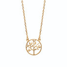 Collier pendentif arbre de vie en plaqué or