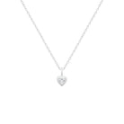 Collier pendentif cœur et halo de zircons en argent 925, vue d’ensemble