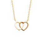 Collier pendentif cœurs entrelacés en plaqué or