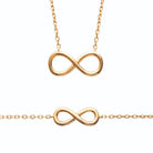 Collier pendentif infini lisse en plaqué or