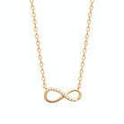 Collier pendentif infini zircon en plaqué or