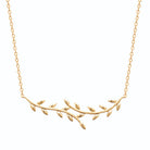Collier pendentif olivier en plaqué or