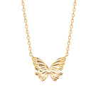 Collier pendentif papillon en plaqué or