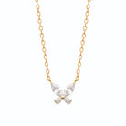 Collier pendentif papillon zircons en plaqué or