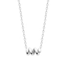 Collier perle de métal en spirale torsadée en argent 925