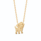 Collier petit chien enfant en plaqué or, 37 cm