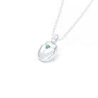 Collier Scarabée en argent et pierre sur mesure Emeraude