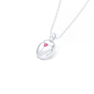 Collier Scarabée en argent et pierre sur mesure Rubis