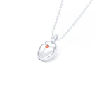Collier Scarabée en argent et pierre sur mesure Saphir orange