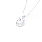 Collier Scarabée en argent et pierre sur mesure Saphir rose