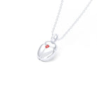 Collier Scarabée en argent et pierre sur mesure Saphir rouge