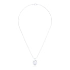 Collier Scarabée en or blanc 18 carats, pierre précieuse au choix