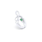 Collier Scarabée en or blanc 18 carats, pierre précieuse au choix Emeraude Pendentif seul
