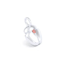 Collier Scarabée en or blanc 18 carats, pierre précieuse au choix Saphir pêche Pendentif seul