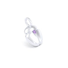 Collier Scarabée en or blanc 18 carats, pierre précieuse au choix Saphir violet Pendentif seul