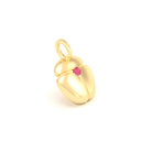 Collier Scarabée en or jaune 18 carats, pierre précieuse au choix Rubis Pendentif seul