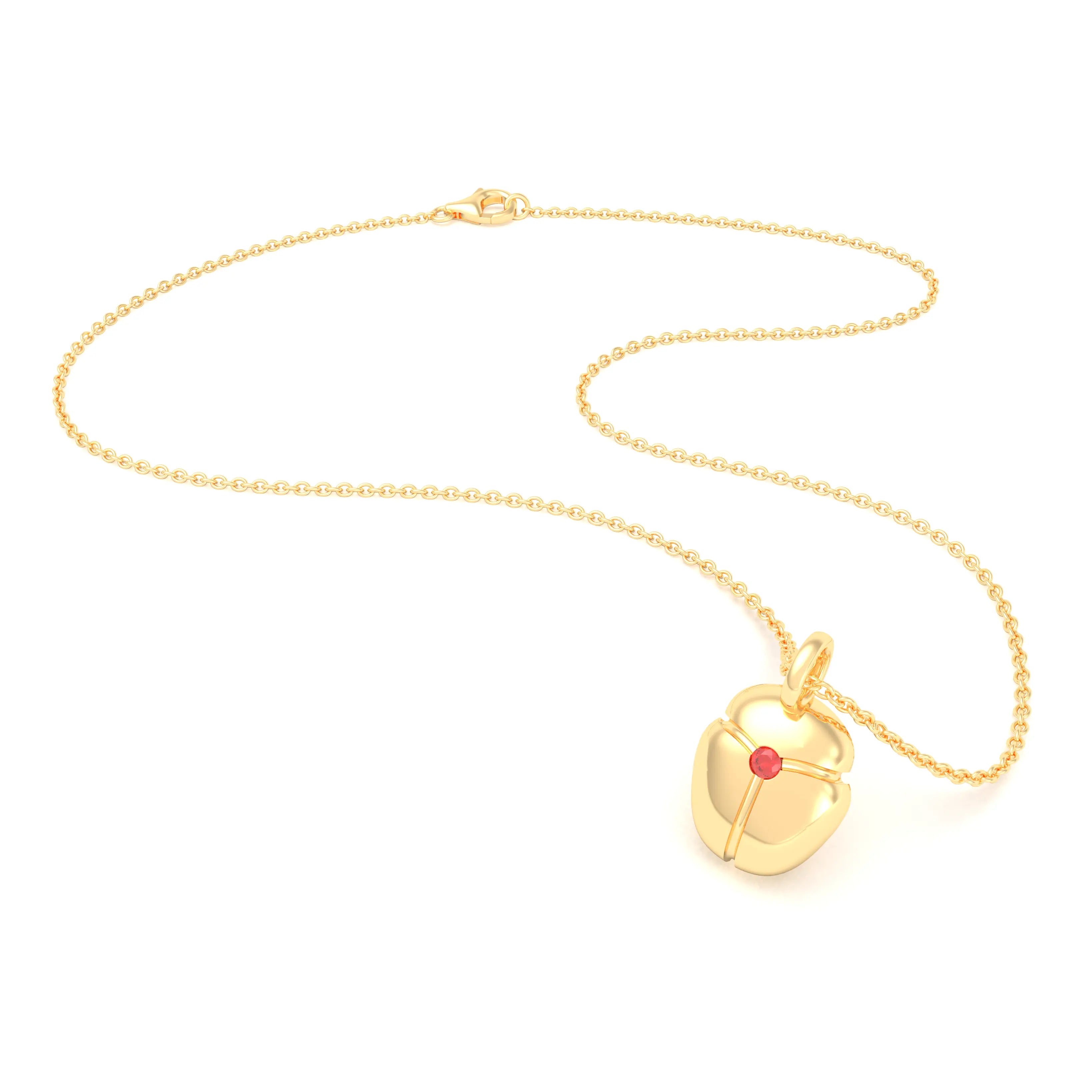 Collier Scarabée en or jaune 18 carats, pierre précieuse au choix