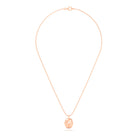 Collier Scarabée en or rose 18 carats, pierre précieuse au choix