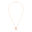 Collier Scarabée en or rose 18 carats, pierre précieuse au choix