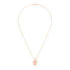 Collier Scarabée en or rose 18 carats, pierre précieuse au choix