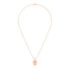 Collier Scarabée en or rose 18 carats, pierre précieuse au choix