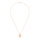 Collier Scarabée en or rose 18 carats, pierre précieuse au choix