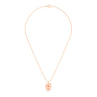 Collier Scarabée en or rose 18 carats, pierre précieuse au choix