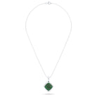 Collier Solène en argent 950, pendentif pierre fine taille pain de sucre
