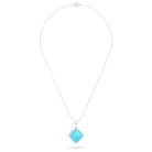 Collier Solène en argent 950, pendentif pierre fine taille pain de sucre