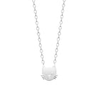 Collier tête de chat enfant en argent 925 rhodié, 37 cm