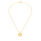 Collier tête de tigre en or jaune 18 carats, yeux en pierres précieuses au choix