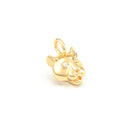 Collier tête de tigre en or jaune 18 carats, yeux en pierres précieuses au choix