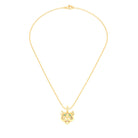 Collier tête de tigre en or jaune 18 carats, yeux en pierres précieuses au choix