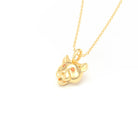Collier tête de tigre en or jaune 18 carats, yeux en pierres précieuses au choix Saphir orange