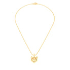 Collier tête de tigre en or jaune 18 carats, yeux en pierres précieuses au choix