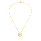 Collier tête de tigre en or jaune 18 carats, yeux en pierres précieuses au choix