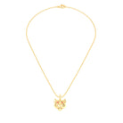 Collier tête de tigre en or jaune 18 carats, yeux en pierres précieuses au choix