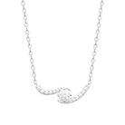 Collier vague de zircons enroulée autour d’un zircon central en argent 925