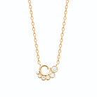 Collier volute et bulles de zircons en plaqué or