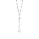 Collier en Y à chute de zircons et zircon poire en argent 925