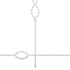 Collier en Y ovale de zircons et goutte de zircon en argent 925