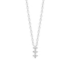 Collier en Y à trois zircons en argent 925