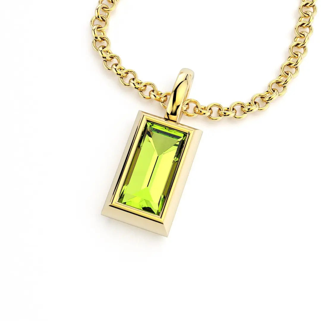 Collier Art Déco Or Jaune Péridot