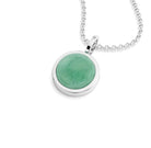 collier noe femme en argent avec cabochon aventurine