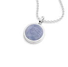 collier noe femme en argent avec cabochon calcedoine