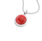 collier noe femme en argent avec cabochon cornaline