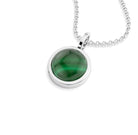 collier noe femme en argent avec cabochon malachite